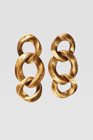 LIMITED EDITION LINK EARRINGS | ZARA United States gold