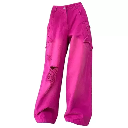00s Kids Pink Star Ripped Baggy Jeans | BOOGZEL CLOTHING – Boogzel Clothing