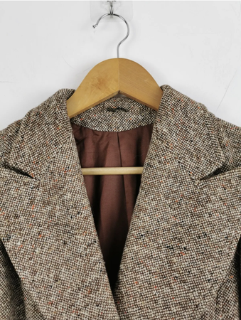 brown vintage tweed coat