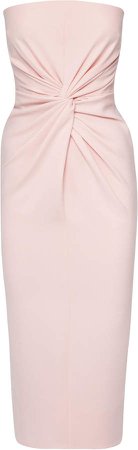 Alex Perry Lindsey Strapless Ruched Midi Dress Size: 4