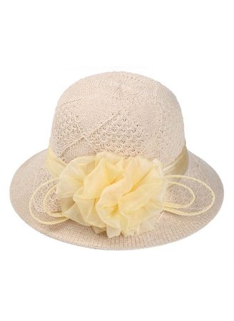 yellow flower hat