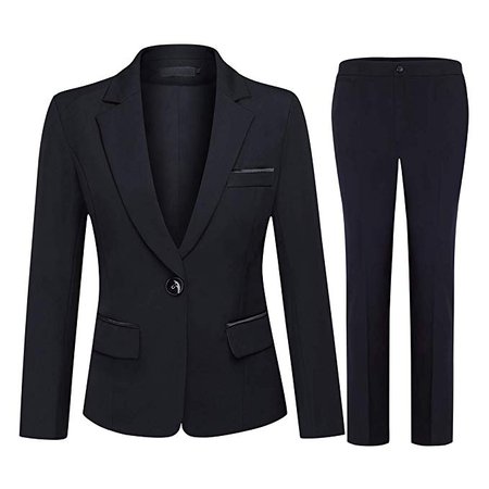 Amazon.com: Women's 2 Piece Office Lady Business Suit Set Slim Fit Blazer Pant: Clothing