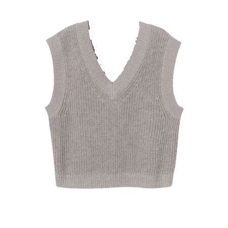 gray sweater vest