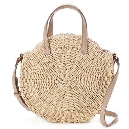 round straw purse