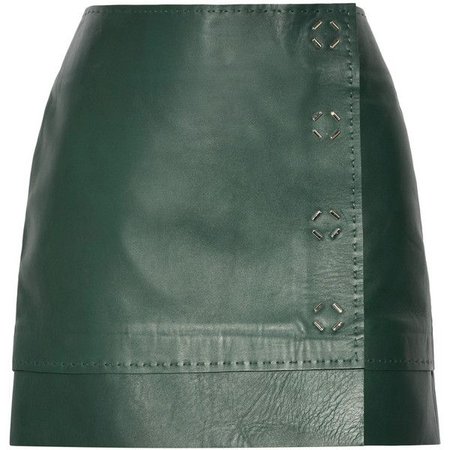 Mugler, Green Leather skirt