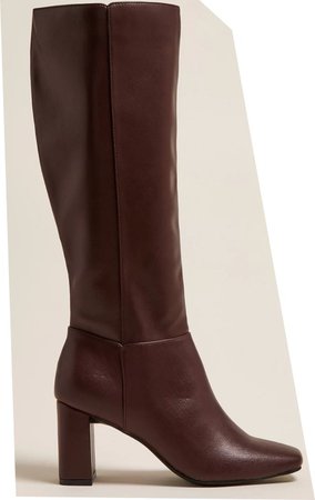 brown boots with heel