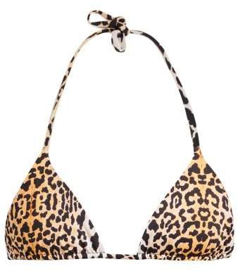 Love Triangle Leopard Print Bikini Top - Womens - Leopard
