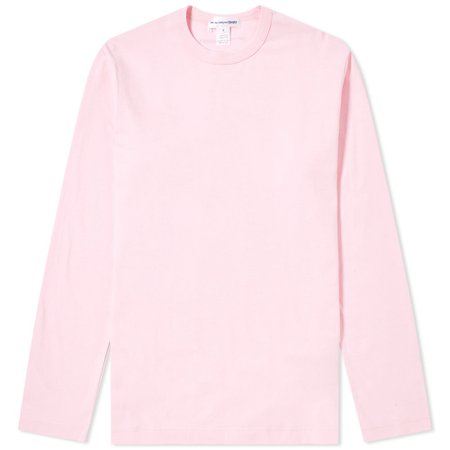 Comme des Garcons SHIRT Long Sleeve Logo Tee Pink | END.