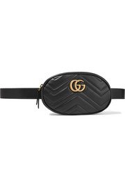 Gucci | GG Marmont quilted velvet belt bag | NET-A-PORTER.COM