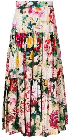 floral print pleated skirt