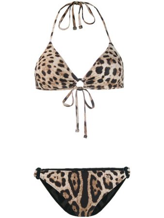 Dolce & Gabbana Leopard Print Bikini - Farfetch