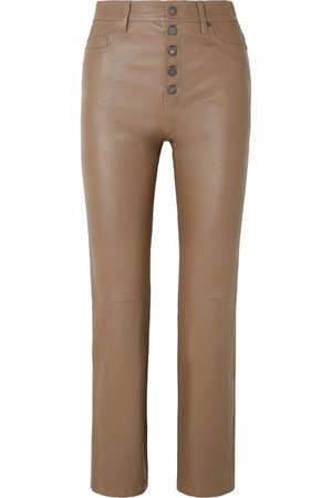 Joseph | Den cropped leather straight-leg pants | NET-A-PORTER.COM