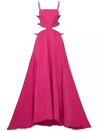 Micro faille bow cutout gown - Valentino - Women | Luisaviaroma