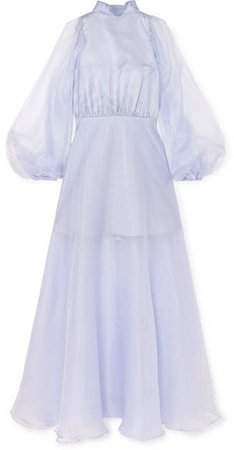 Europa Silk-organza Maxi Dress - Lilac