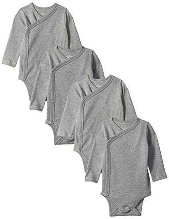 Amazon.com: Moon and Back Baby Set of 4 Organic Long-Sleeve Side-Snap Bodysuits: Clothing