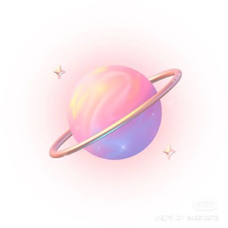 3d holographic planet space saturn  png aesthetic