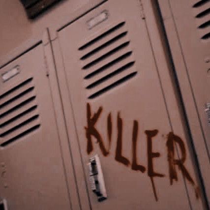 killer in blood on locker