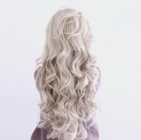 long platinum blonde curl
