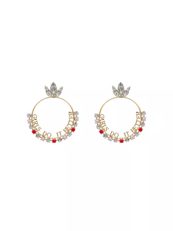 Anton Heunis gold plated Girls Do It Better Swarovski crystal earrings £180 - Shop Online - Fast Global Shipping, Price