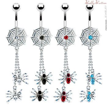 spider web belly button ring - Google Search