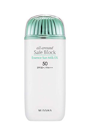 Amazon.com: MISSHA ALL AROUND SAFE BLOCK ESSENCE SUN MILK EX SPF50+/PA+++ 70ml: Beauty