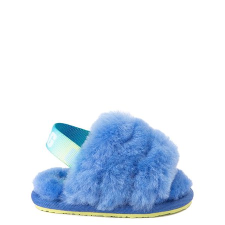 UGG® Fluff Yeah Slide Sandal - Baby / Toddler - Mystic Blue | Journeys Kidz