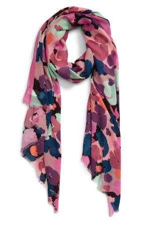 kate spade new york wild floral oblong scarf | Nordstrom