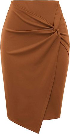 Kate Kasin Wear to Work Pencil Skirts for Women High Waist Stretchy Knee Length Pencil Skirt Black, XX-Large at Amazon Women’s Clothing store