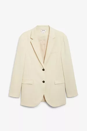 Single-breasted blazer - Light beige - Coats & Jackets - Monki WW