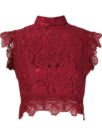 Red lace top