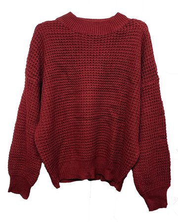 wine red sweater