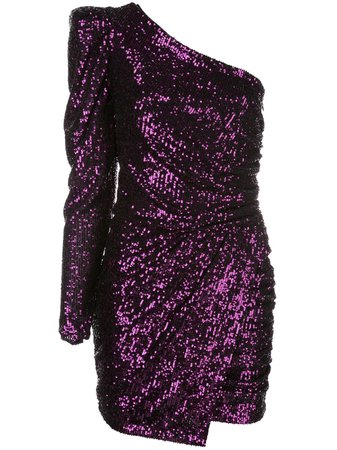 Purple Iorane Asymmetric Sequinned Dress | Farfetch.com