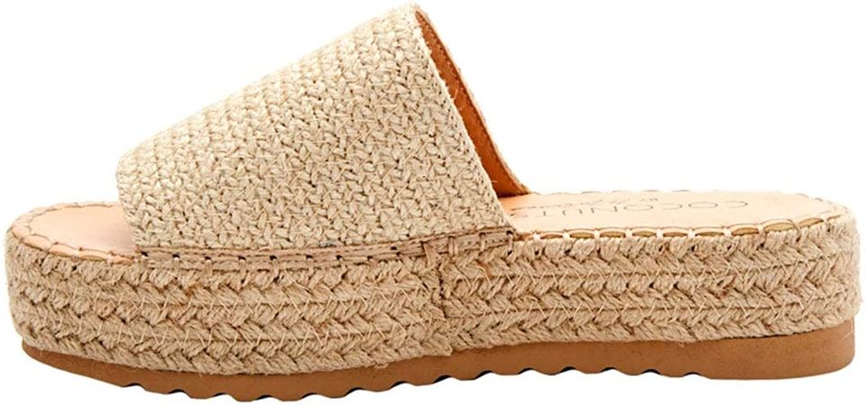 Amazon.com | Matisse Women's Beach Collection Del Mar Stacked Platform Sandal (Natural, 8) | Platforms & Wedges