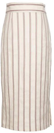 JAPAN EXCLUSIVE Linen-Blend Pencil Skirt