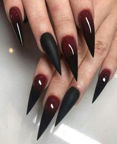 red and black nail