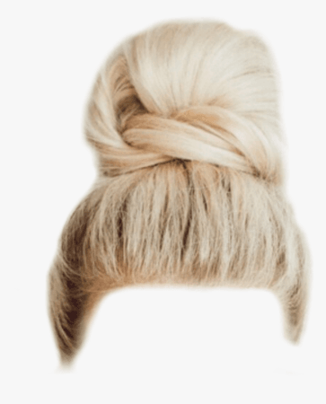 blonde bun hair