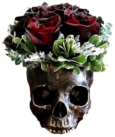 skull vase