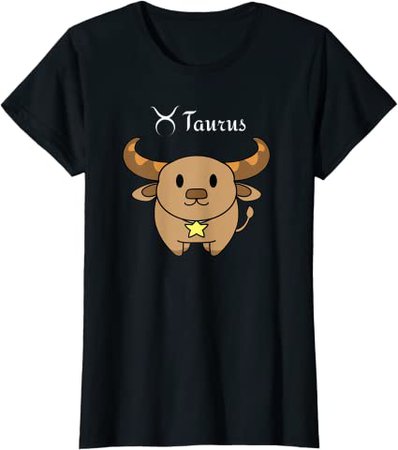 Amazon.com: Taurus Horoscope Birthday Anime Zodiac Astrology T-Shirt: Clothing