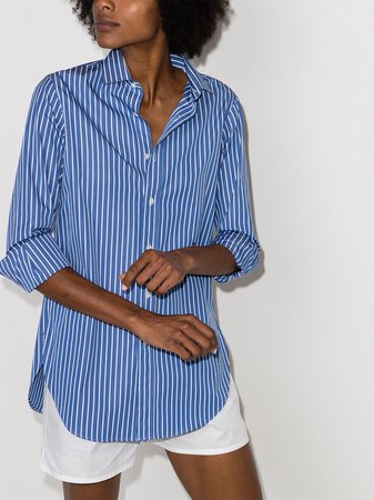 HommeGirls vertical-stripe cotton shirt - FARFETCH