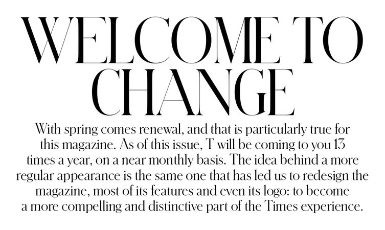 welcome to change