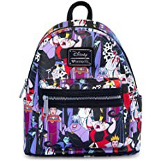 Amazon.com | Disney's Villains 11" Faux Leather Mini Backpack - A18550 | Casual Daypacks