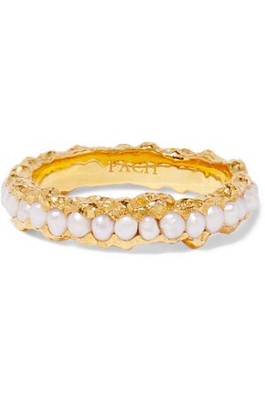 Pacharee | Gold-plated pearl ring | NET-A-PORTER.COM