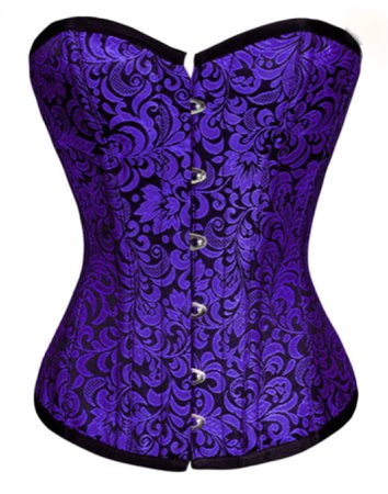 purple and black corset