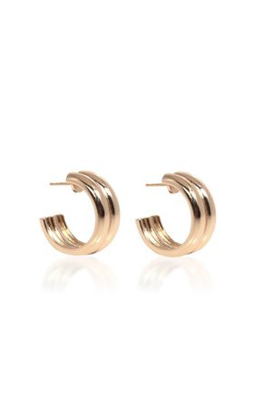 Varro Gold-Plated Hoop Earrings By Young Frankk | Moda Operandi