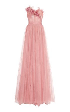Dior- Sweetheart Flower Tulle Gown