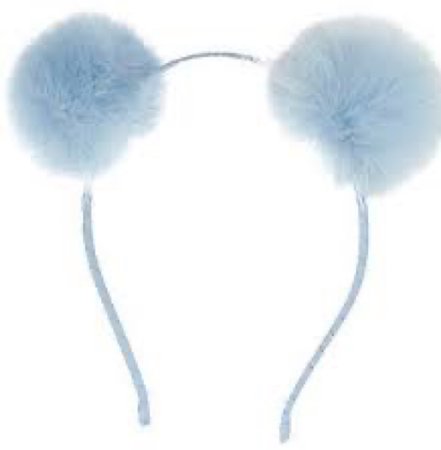 Blue fur headband