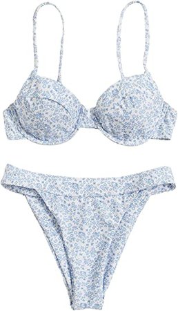 Amazon.com: WDIRARA Women's Floral Print Underwire Bikini Swimsuit 2 Piece Bathing Suits Swimwear : Clothing, Shoes & Jewelry