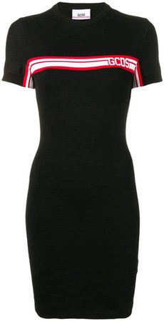 logo band fitted dress