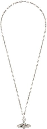 Silver New Small Orb Pendant Necklace by Vivienne Westwood on Sale
