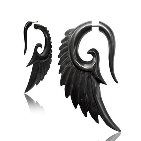 Black Wing Earring